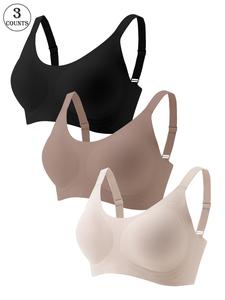 3pcs wireless jelly bra shaping padding closure for quick change seamless close fit suitable for sensitive skin