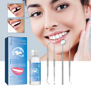 Moldable False Teeth, Teeth Repair Kit, Dental Kit, Comes with 4 repair tools, Veneer teeth, Shapeable Denture Repair Pellets for Broken & Missing Teeth, Oral Care Product, Ideal for Films, TV Programs, Halloween, Cosplay