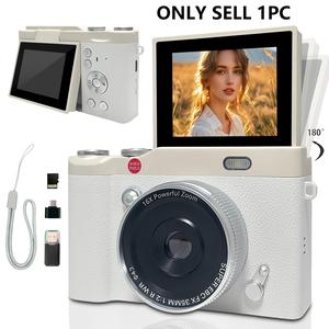 Portable Digital Camera, 64M Pocket Camera, Entry-level Digital Camera with Built-in Game & Filter Function, Gift for Students
