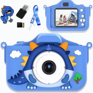 Cartoon Dinosaur Digital Camera, Cute Video Recording Toy, Point and Shoot Camera, Kids Camera, Boy Girl Birthday Christmas Gift