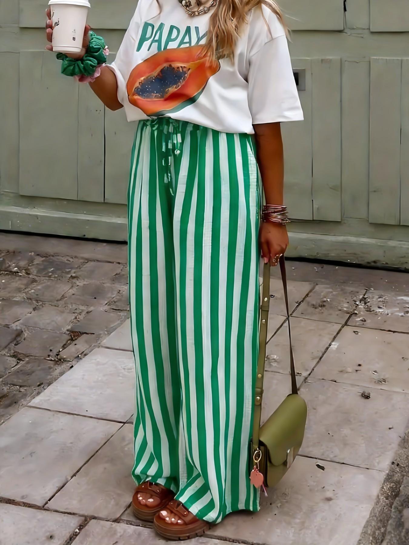 Spring & Fall Fashion New Women's Drawstring Loose Wide Leg Pants, Comfortable and Stylish Long Trousers for Casual Wear