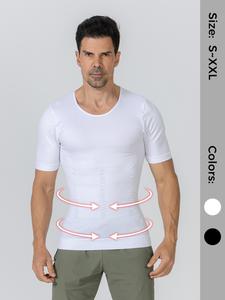 Men's Compression Shirt Undershirt Slimming Tank Top Workout Vest Abs Abdomen Slim Body Shaper Shapewear