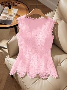 Elegant Women's Lace Backless Top, Elegant Sleeveless Cami, Chic and Feminine Design, Perfect for Special Occasions, Comfortable and Stylish Wear