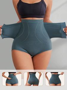Women's High Waist Double Pressure Shapewear Pants,High Stretch Tummy Control and Butt Lifting Shaper,Adjustable Hook Eye Design Breathable Comfortable Bottoms,High Waist Shaping,Womenswear,Tummy Tuck Garment,Highwaist Girdle Everyday
