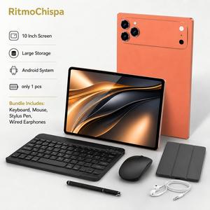 10.1 Inch Android Touchscreen Tablet PC, 3gb RAM, 32GB Storage, Includes Keyboard, Case, Mouse, Touch Pen, Dual Camera, Multi-Use Device, Tablets With Keyboard
