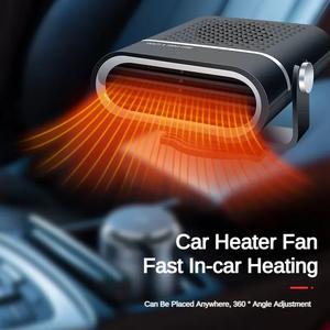 JOYTUTUS Portable Electric Car Heater Fan 12V/24V Fast Heating Window Fan Windshield Defogger with 360° Rotation for Foggy Screen Heating - Visibility